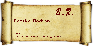 Brczko Rodion névjegykártya